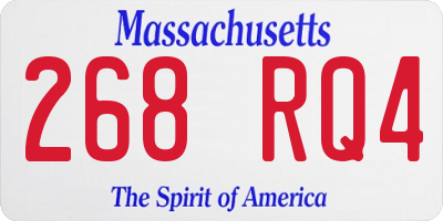 MA license plate 268RQ4