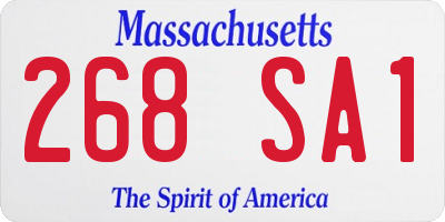 MA license plate 268SA1