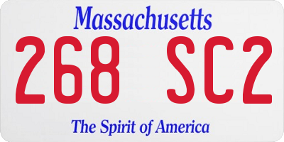MA license plate 268SC2