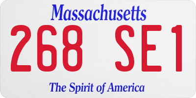 MA license plate 268SE1