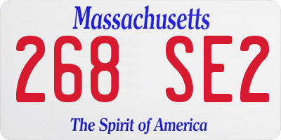 MA license plate 268SE2
