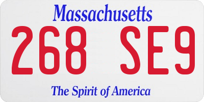 MA license plate 268SE9