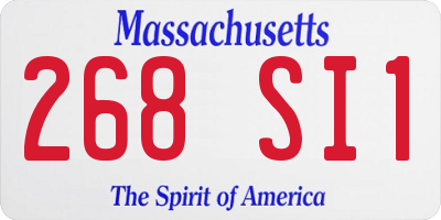 MA license plate 268SI1