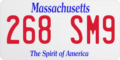 MA license plate 268SM9