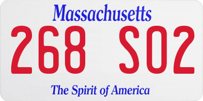MA license plate 268SO2