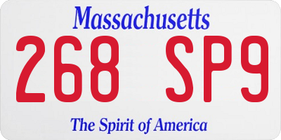 MA license plate 268SP9