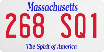 MA license plate 268SQ1