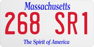 MA license plate 268SR1