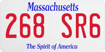 MA license plate 268SR6