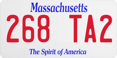 MA license plate 268TA2