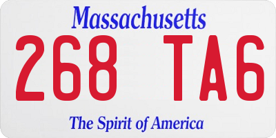 MA license plate 268TA6