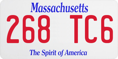 MA license plate 268TC6