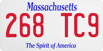 MA license plate 268TC9