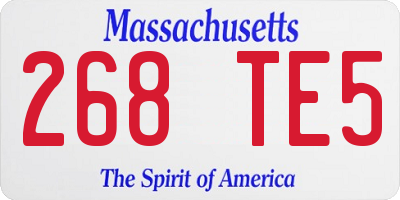 MA license plate 268TE5