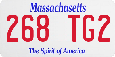 MA license plate 268TG2