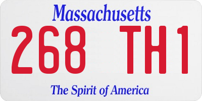 MA license plate 268TH1
