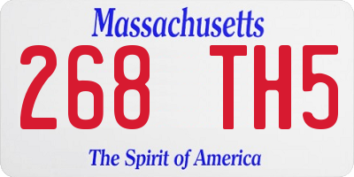 MA license plate 268TH5