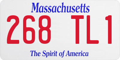 MA license plate 268TL1
