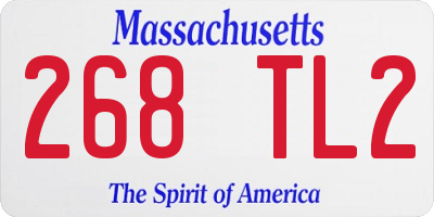 MA license plate 268TL2