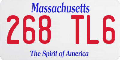 MA license plate 268TL6