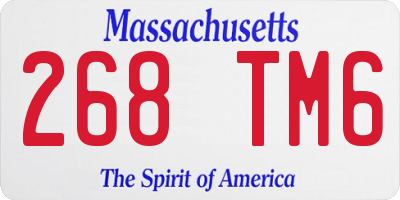 MA license plate 268TM6