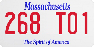 MA license plate 268TO1
