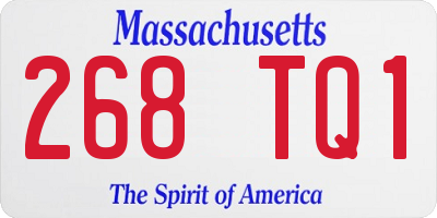 MA license plate 268TQ1