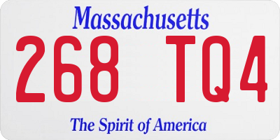 MA license plate 268TQ4
