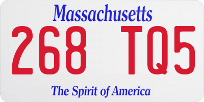 MA license plate 268TQ5