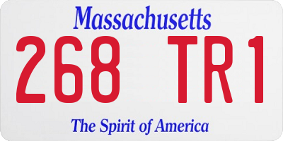MA license plate 268TR1