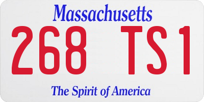 MA license plate 268TS1
