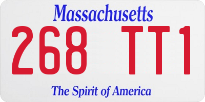 MA license plate 268TT1