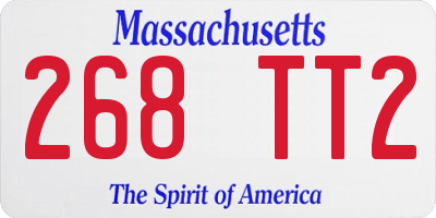 MA license plate 268TT2