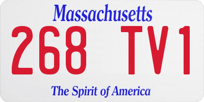 MA license plate 268TV1