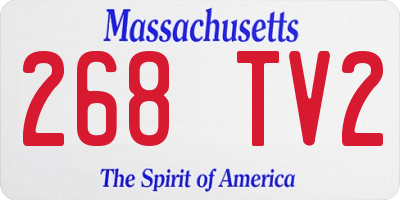 MA license plate 268TV2