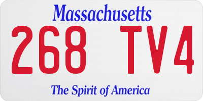 MA license plate 268TV4
