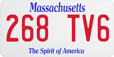 MA license plate 268TV6