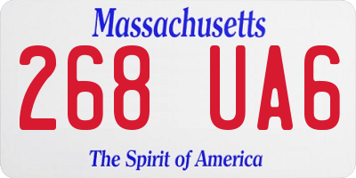MA license plate 268UA6