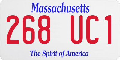 MA license plate 268UC1