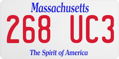 MA license plate 268UC3