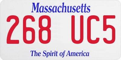 MA license plate 268UC5