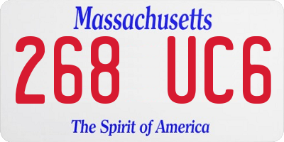 MA license plate 268UC6