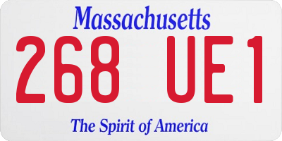 MA license plate 268UE1