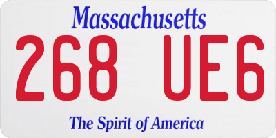 MA license plate 268UE6