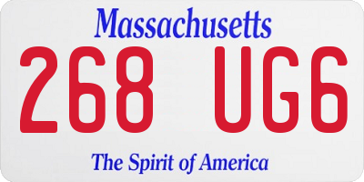 MA license plate 268UG6
