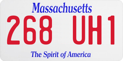 MA license plate 268UH1