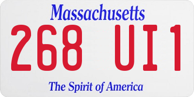 MA license plate 268UI1