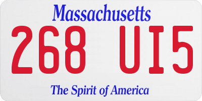 MA license plate 268UI5