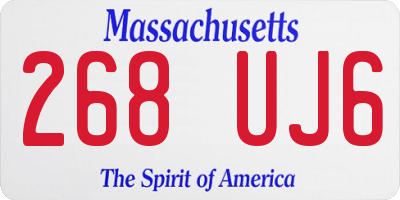 MA license plate 268UJ6