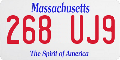 MA license plate 268UJ9